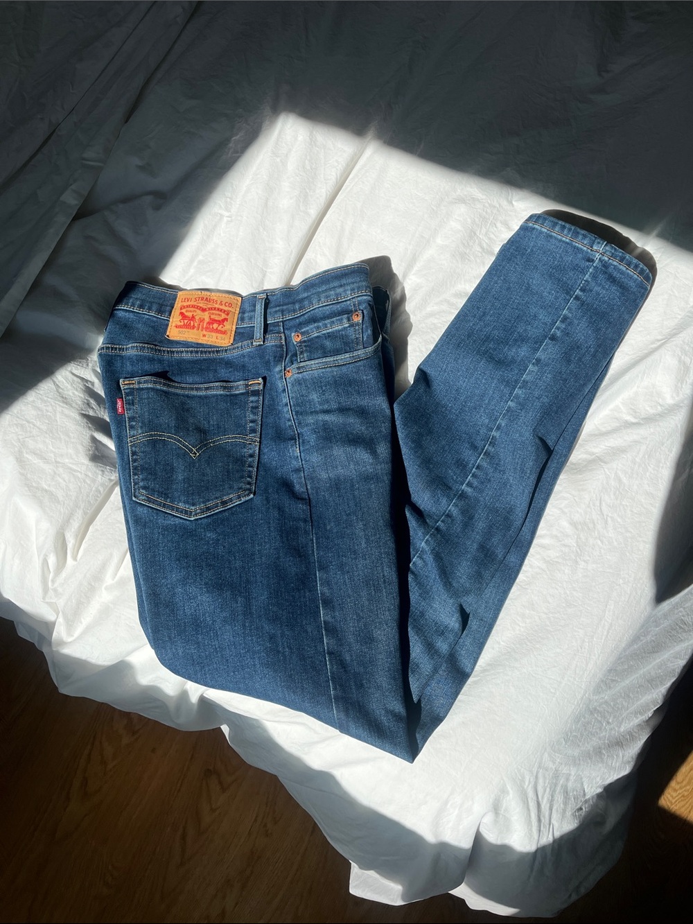 Levi's 502 W33 L34 Dark Blue Denim Jeans